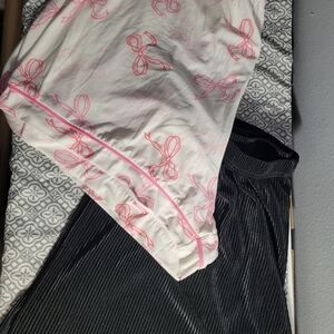 Pink Ribbon (xxl) and Black (xl) Pajama Shorts. 2 pair
